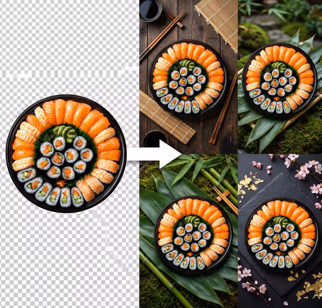 Themed sushi background